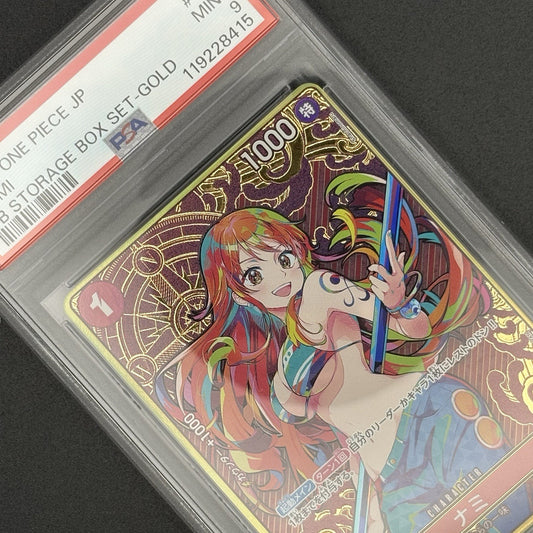 2024 One Piece Card Nami ST01-007 GOLD SP Storage Box Set Promo PSA9 JP