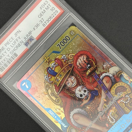 2023 One Piece Promo Card Monkey D. Luffy Weekly Shonen Jump #36-37 PSA10 JP
