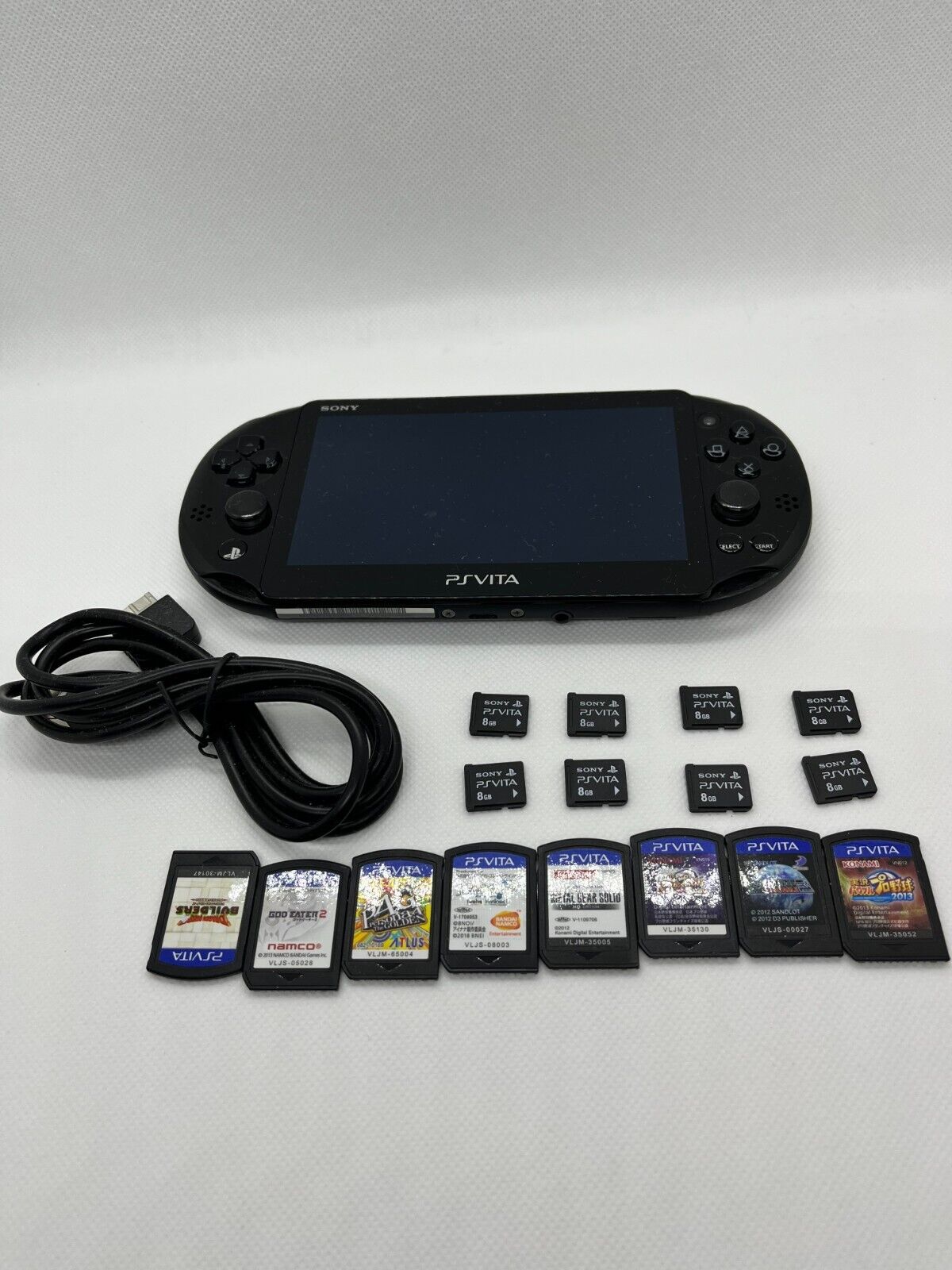 Sony PS Vita Black PCH-2000 w/Random 3 Games & 8GB Memory Card & USB cable SONY