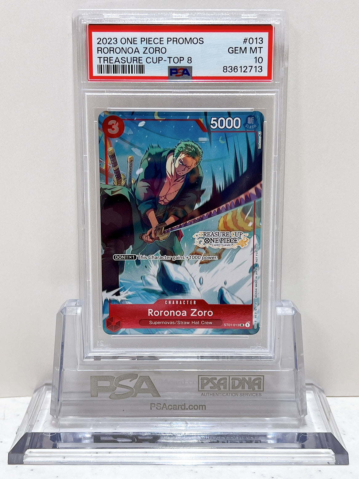 PSA10 ONE PIECE PROMOS RORONOA ZORO TREASURE CUP TOP8 #13