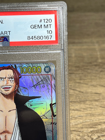 PSA10 One Piece SHANKS ROMANCE DAWN MANGA Alt Art SEC OP01-120