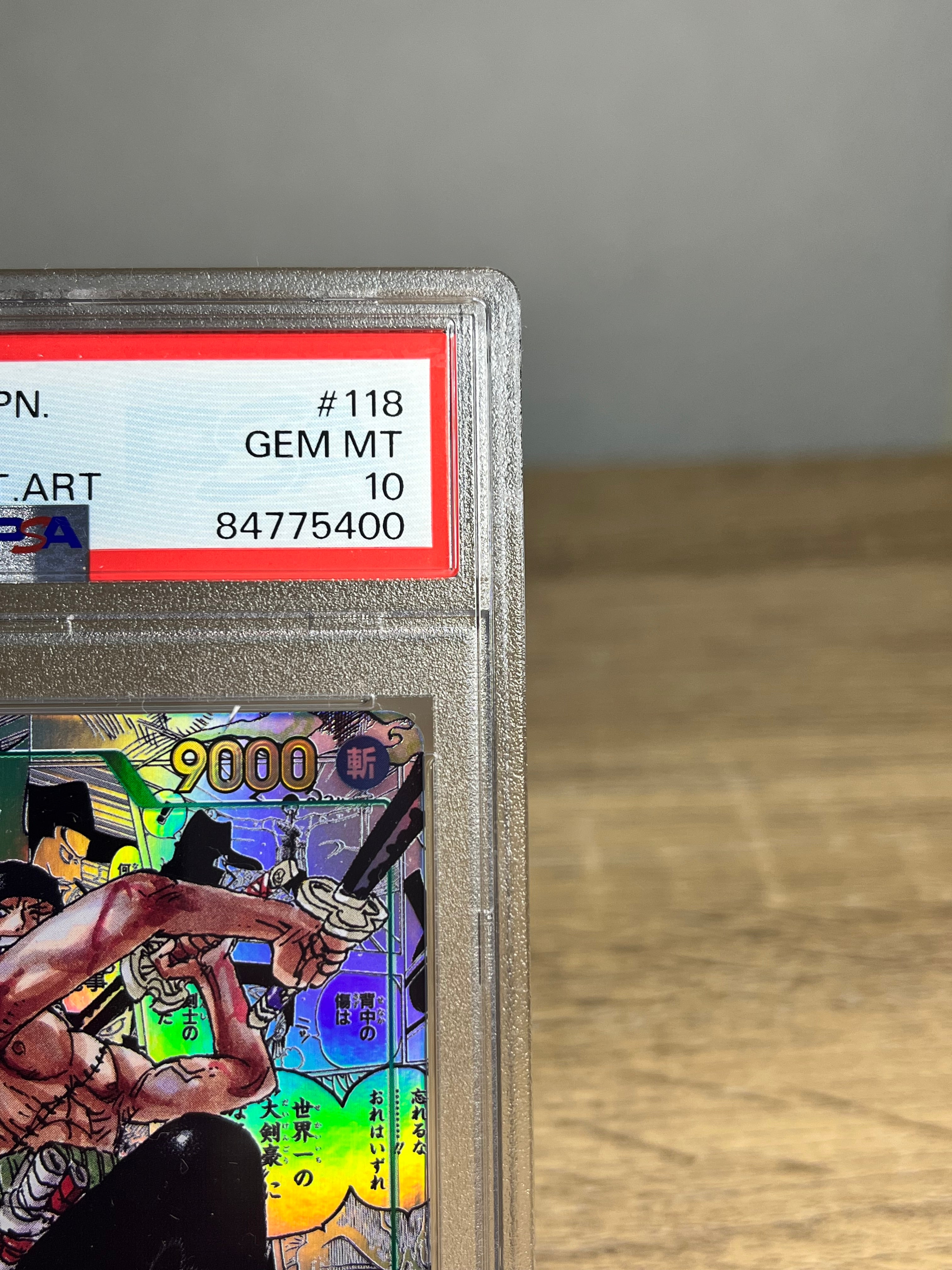 PSA10 RORONOA ZORO MANGA ALTERN 2023 ONE PIECE JAPANESE WINGS OF THE CAPTAIN 118